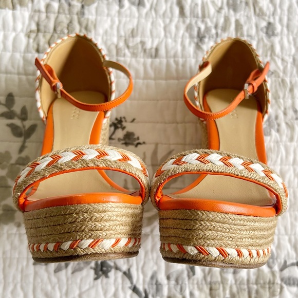 Gucci Tiffany Espadrille Wedge Platform Sandals in Orange • 37.5 - Picture 5 of 7
